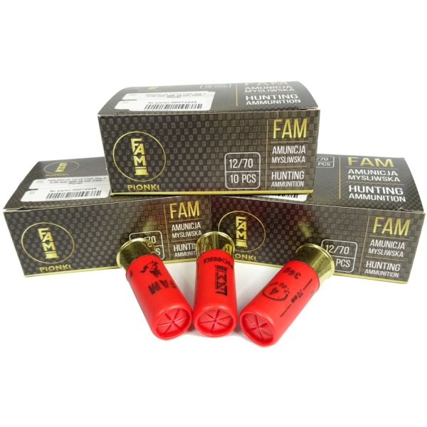 Amunicja Myśliwska kal. 12/70 4-3,00mm 36g Fam